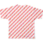 くりぷ豚 (くりぷとん) 公式のくりぷ豚 ピンクストライプ All-Over Print T-Shirt :back