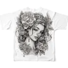 エスティーの美しい女性 All-Over Print T-Shirt :back