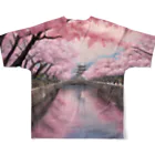 　Mtスペースの#日本桜 All-Over Print T-Shirt :back