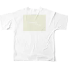 rilybiiのnemutai *plaster cream *milky green yellow フルグラフィックTシャツの背面