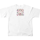 safarin001の羽と虹のファンタジー All-Over Print T-Shirt :back