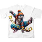 HIPHOPぬこ様のDanser.LEO(ダンサー・れお) All-Over Print T-Shirt :back