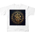 Spiritual light☆の文字風アート　創作文字　龍体文字　ドラゴン All-Over Print T-Shirt :back