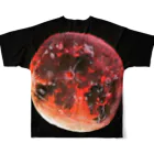 JapaneseArt Yui Shopの皆既月食 All-Over Print T-Shirt :back