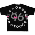 黒猫たんとちゃんの黒猫たんとちゃん All-Over Print T-Shirt :back