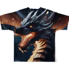 ヤス屋のドラゴン フルグラフィックTシャツの背面