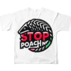 STOP POACHNGのPANGOLIN（センザンコウ） All-Over Print T-Shirt :back