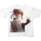 chocotamaの侍女子 All-Over Print T-Shirt :back