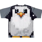 hakusyuuの優しい眼差しペンギン フルグラフィックTシャツの背面