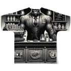 ゴリラショップのThe Mighty Gorilla Coffee Shop  All-Over Print T-Shirt :back