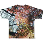 NEGA97のカラフルな紅葉 フルグラフィックTシャツの背面