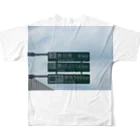 nexco大好き人の伊勢湾岸自動車道豊明IC～豊田南IC間道路標識 All-Over Print T-Shirt :back