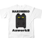 Ａ’ｚｗｏｒｋＳのハコネコ（黒） All-Over Print T-Shirt :back