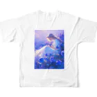 AQUAMETAVERSEの薔薇の香りに包まれて　BLUE PLUM  691 All-Over Print T-Shirt :back