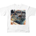 nanndaka-na-の錆びたレトロカー All-Over Print T-Shirt :back