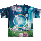 人類と宇宙の極楽浄土Portal All-Over Print T-Shirt :back