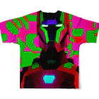 cyborg_dot_comのサブスク好きのビゲポ フルグラフィックTシャツの背面