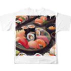 happiness_shopの江戸前の寿司をピカソ風にアレンジ All-Over Print T-Shirt :back