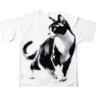 Cat Freakのハチワレキャット フルグラフィックTシャツの背面