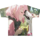 ぶーたんの犬との素敵な週末 フルグラフィックTシャツの背面