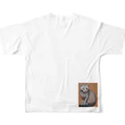 F2 Cat Design Shopのhairless cat 001 フルグラフィックTシャツの背面