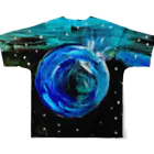 MiMiの絵日記のEarth All-Over Print T-Shirt :back