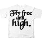 TaDan_StoreのFly free and high.【背面】 フルグラフィックTシャツの背面