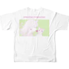 nya-mew（ニャーミュー）のネコチャン×ネコチャン(バックプリント) All-Over Print T-Shirt :back