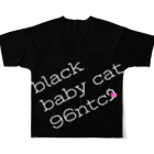 黒猫たんとちゃんのblack baby cat フルグラフィックTシャツの背面