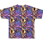 祐画屋の抽象的な迷彩系の細胞パターン３ All-Over Print T-Shirt :back