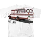 YUTANEKO公式ショップのボンネットバス フルグラフィックTシャツの背面