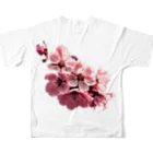 BONNAGOの桜 All-Over Print T-Shirt :back
