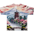 m-mike007の日本の風景 フルグラフィックTシャツの背面