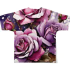 AQUAMETAVERSEのバラードのような薔薇の花　BLUE PLUM  691 フルグラフィックTシャツの背面