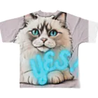 yae_8の猫　YES！！　おしゃれで前向きっぽい日常アイテム フルグラフィックTシャツの背面