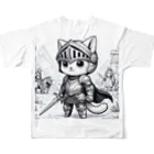 われらちきゅうかぞくのナイト キャッツ(Knight Cats) All-Over Print T-Shirt :back