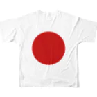 お絵かき屋さんの日本の国旗 フルグラフィックTシャツの背面