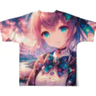 momonekokoの宇宙を旅する女海賊 フルグラフィックTシャツの背面