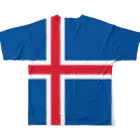 お絵かき屋さんのアイスランドの国旗 All-Over Print T-Shirt :back