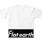 Mappila SHOPのFlatearth Box Logo (BLACK) フラットアース ボックスロゴ(ブラック) All-Over Print T-Shirt :back