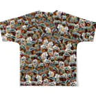 大坂MAIDO(オオサカマイド)の全部たこ焼きTシャツ All-Over Print T-Shirt :back