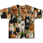 CHIKUSHOの犬と猫 All-Over Print T-Shirt :back