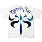 Lycoris Ant～リコリスアント～のLycorisAnt（リコリスアント）ロゴ（青） All-Over Print T-Shirt :back