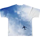 kayuuの夏の青空と飛行機 フルグラフィックTシャツの背面