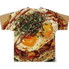 AQUAMETAVERSEの目玉焼きを乗せたお好みモダン焼き　kouchan 1616 フルグラフィックTシャツの背面