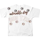 furebuhi　clubのadorable dog　SHIH TZU　（シーズー） フルグラフィックTシャツの背面