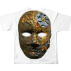 T.A.G テクスチャーアート 立体感 質感 カラフル 色彩 色合い 抽象 アブストラクト パワー エネルギー 波動 絶望 kawaiiのNew Planet Volcano All-Over Print T-Shirt :back