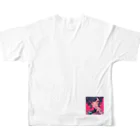 日本神話のtattoo girl All-Over Print T-Shirt :back