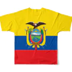 お絵かき屋さんのエクアドルの国旗 フルグラフィックTシャツの背面