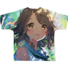 AQUAMETAVERSEのセーラー服の可愛い女の子　Tomoe bb 2712 フルグラフィックTシャツの背面